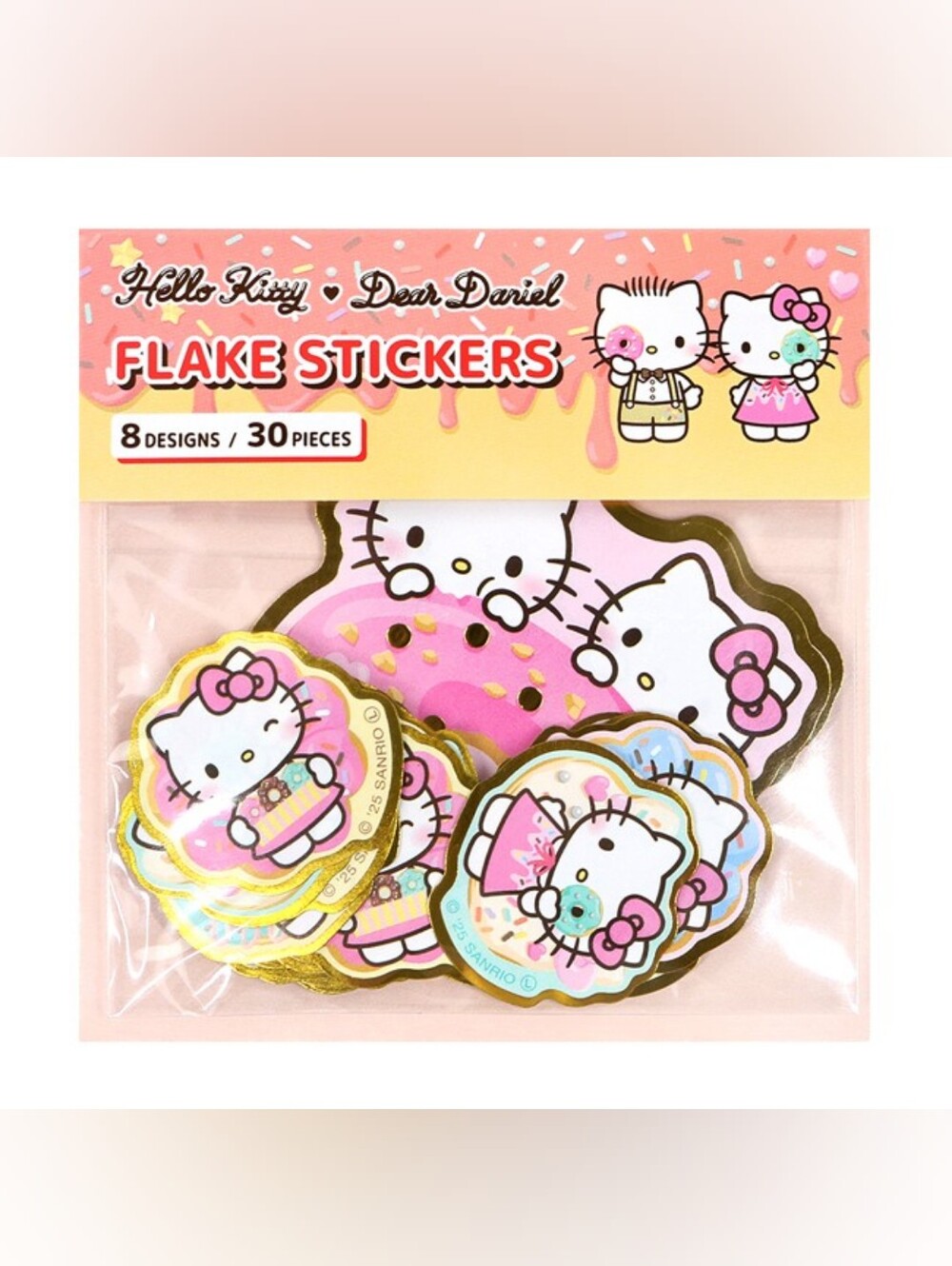Sanrio Hello Kitty & Dear Daniel Flake Stickers 30pc Japan
